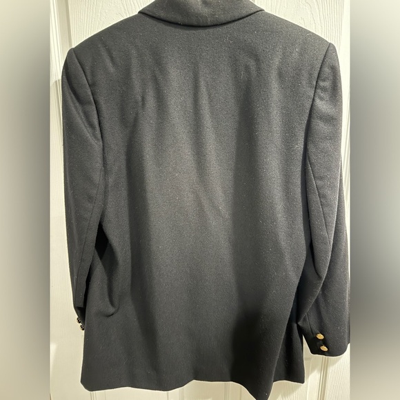 Pendleton Black Suit Pleated Front skirt Crown Crest on Blazer Front Slit - Picture 3 of 12